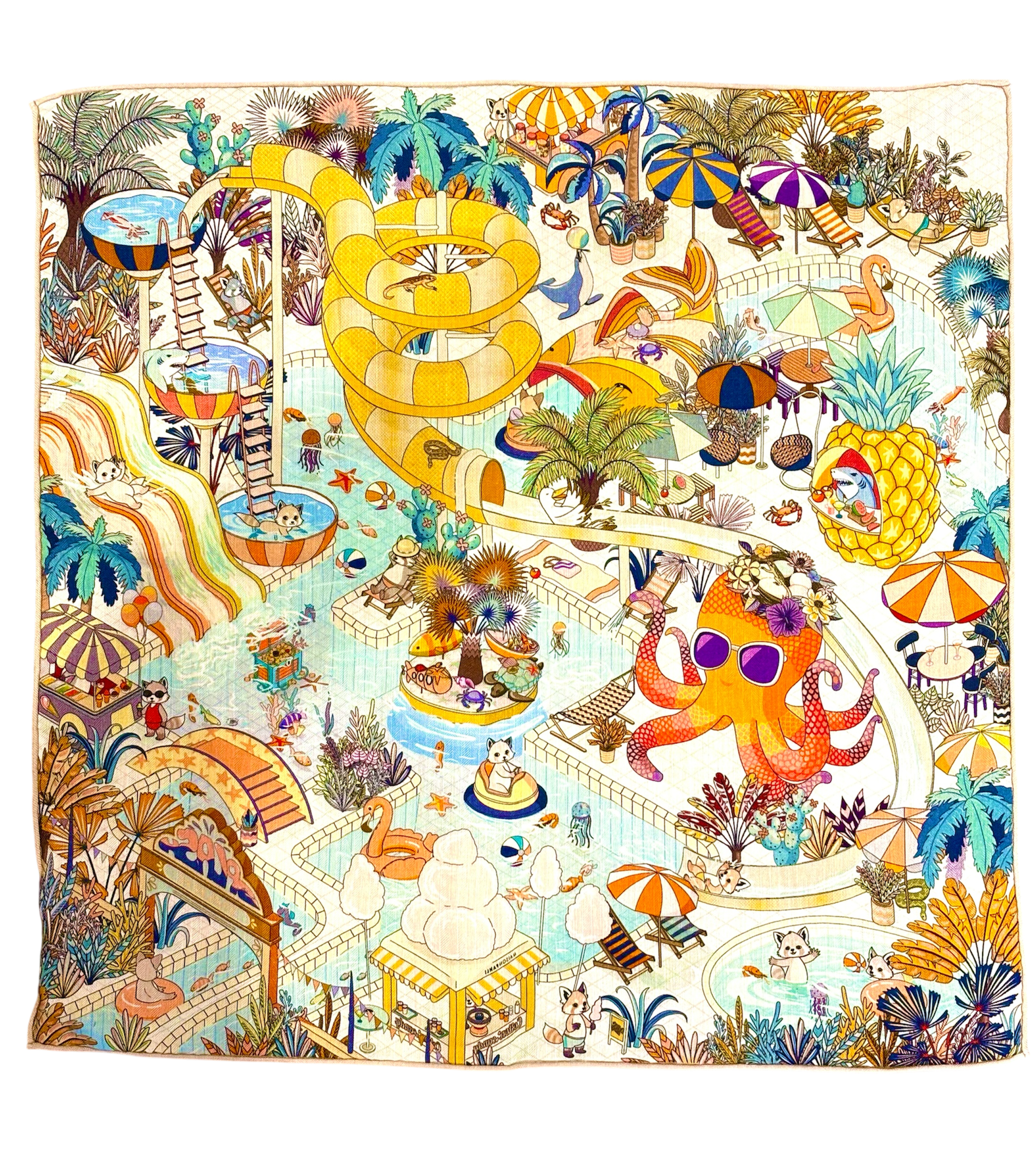 Foulard Laine et Soie Medusa Nostalgic Lila