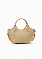Bolso Mélusine trenzado en color camello