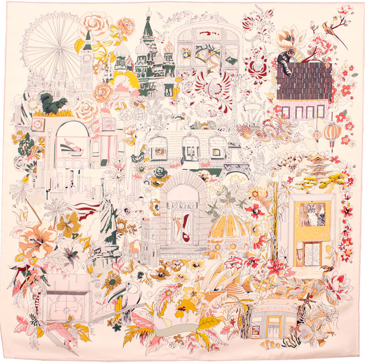 Maxi Wool &amp; Silk Scarf Blue Forest