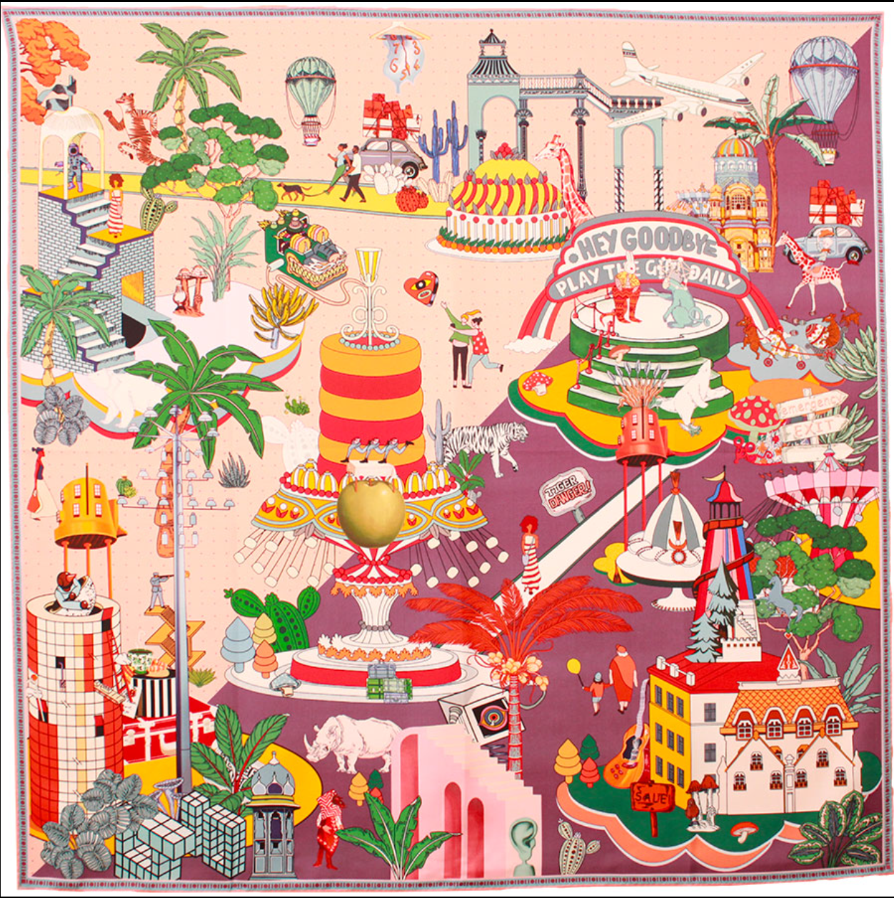 Foulard Calypso Rococo lavande